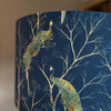 Luxury Soft-Touch Velvet Lampshade - Available for Ceiling Light, Standard Lamp or Table Lamp - Peacock Pacific Blue