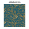 Tropical Non-Woven Wallpaper - Rain Forest Teal (SLIGHT DAMAGE TO FIRST 1 METRE)