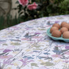 Outdoor Garden Water Resistant Tablecloth AVAILABLE IN 7 SIZES - Optional Centre Hole for Parasol - English Garden Floral