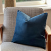 Luxury Super Soft Velvet Cushion - Pacific Blue - Available in 3 Sizes Square and Rectangular
