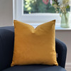 Luxury Super Soft Velvet Cushion - Mustard - Available in 3 Sizes Square and Rectangular