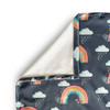 Soft, Warm and Cosy Children's Cute Fleece Blanket - Bee a Rainbow Grey