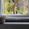 Window and Door Draught Excluder, Filled with Buckwheat Hulls, Made to Desired Custom Length - Wool Effect Grey Check