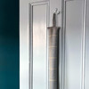 Window and Door Draught Excluder, Filled with Buckwheat Hulls, Made to Desired Custom Length - Wool Effect Grey Check