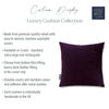 Luxury Super Soft Velvet Cushion - Plum - Available in 3 Sizes Square and Rectangular