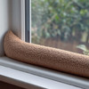 Window and Door Draught Excluder, Filled with Buckwheat Hulls, Made to Desired Custom Length - Sherpa Fluffy Fabric - Available in 5 Colours