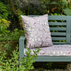 Water Resistant Garden Cushion - Orchard Blossom Taupe, Sparrow Bird & Floral