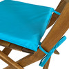 Set of 2 Water Resistant Garden Seat Pads - Aqua Blue (Available in 3 Sizes)