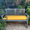 Water Resistant Seat Pad for Garden Outdoor Bench - Double-Sided Mustard Yellow (Available in 2-Seater or 3-Seater Size) BENCH NOT INCLUDED