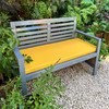 Water Resistant Seat Pad for Garden Outdoor Bench - Double-Sided Mustard Yellow (Available in 2-Seater or 3-Seater Size) BENCH NOT INCLUDED