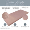 Water Resistant Seat Pad for Garden Outdoor Bench - Double-Sided Dusky Pink (Available in 2-Seater or 3-Seater Size) BENCH NOT INCLUDED