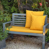 Water Resistant Garden Cushion -  Mustard Yellow - Available in 3 Sizes, Square & Rectangular