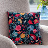 Luxury Super Soft Velvet Cushion - Midsummer Night Floral - Available in 3 Sizes, Square and Rectangular