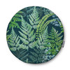 Circular / Round (38cm) Water Resistant Garden Seat Pad - Ferns Floral