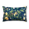 Luxury Super Soft Velvet Cushion - Wild Rose Pacific Blue, Birds & Floral Design - Available in 3 Sizes, Square and Rectangular