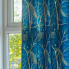 Premium Quality Custom-Length Super-Soft Velvet Curtain - Peacock Pacific Blue