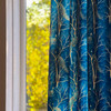 Premium Quality Custom-Length Super-Soft Velvet Curtain - Peacock Pacific Blue