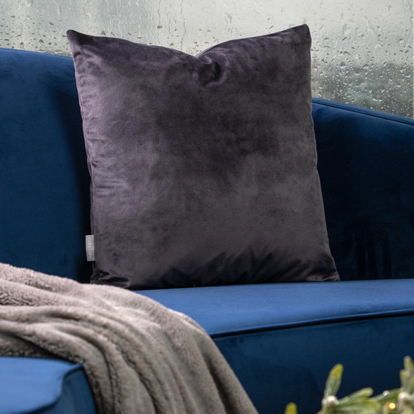 Opulent Super Soft Velvet Cushion - Graphite Grey - Available in 2 Sizes