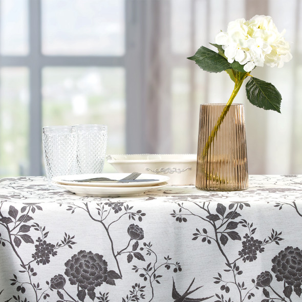 Celina Digby Luxury Eco-Friendly Recycled Linen-Like Fabric Tablecloth - Cecylia Natural - Available in 6 Sizes