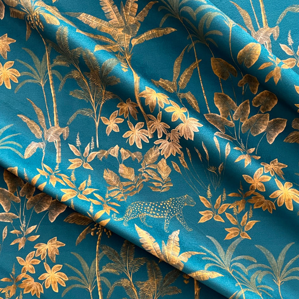 Super Soft-Touch & Luxury Heavyweight Upholstery Velvet Fabric by the Metre - Rainforest Teal