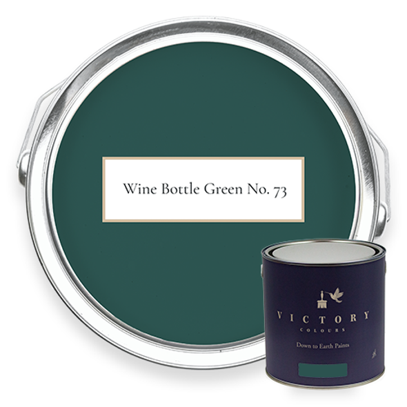 Eco-Friendly Matt Emulsion Paint - Wine Bottle Green No.73 - Exclusive Shade to Compliment Ferns Wallpaper
