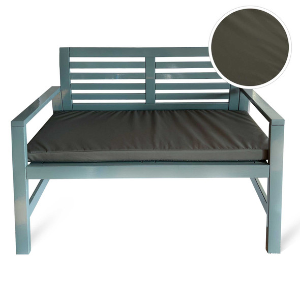 Water Resistant Seat Pad for Garden Outdoor Bench - Double-Sided Khaki Green (Available in 2-Seater or 3-Seater Size) BENCH NOT INCLUDED