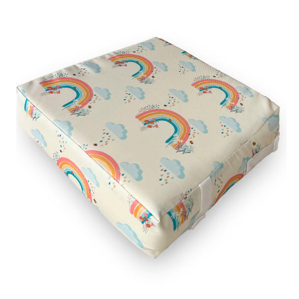 Children's Booster Cushions - Bee a Rainbow Cream