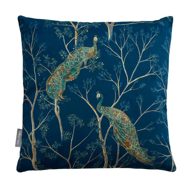 Luxury Super Soft Velvet Cushion - Peacock Pacific Blue - Available in 2 Sizes
