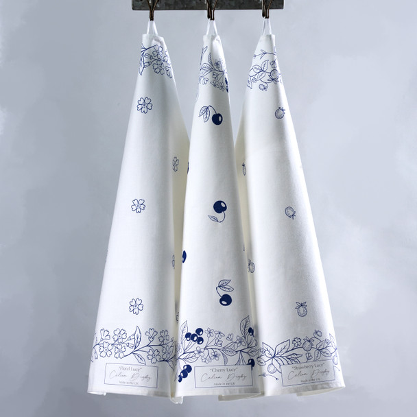 Celina Digby Luxury 100% Cotton Large Kitchen Tea Towel - Set of 3 - Vintage Lucy Range