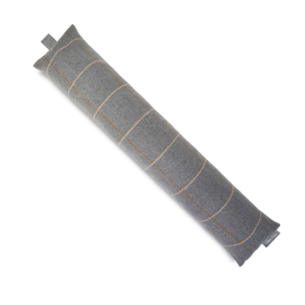 Luxurious Wool Effect Draught Excluder - Grey Check (Available in 2 Sizes)