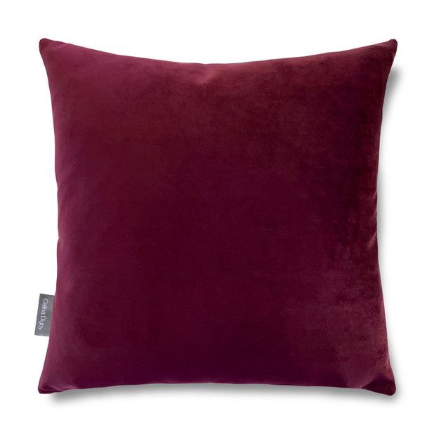 Luxury Super Soft Velvet Cushion - Cranberry - Available in 3 Sizes Square and Rectangular