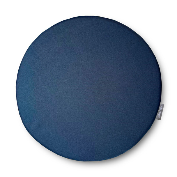 Circular / Round (38cm) Water Resistant Garden Seat Pad - Plain Navy Blue