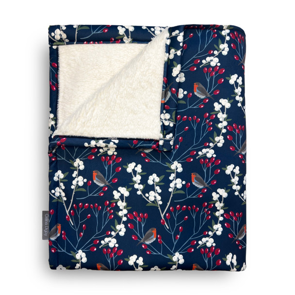 Super Luxury Thick Soft Blanket, Throw, Bedspread, Knee Blanket - Available in 3 Sizes - Robin & Berries Navy