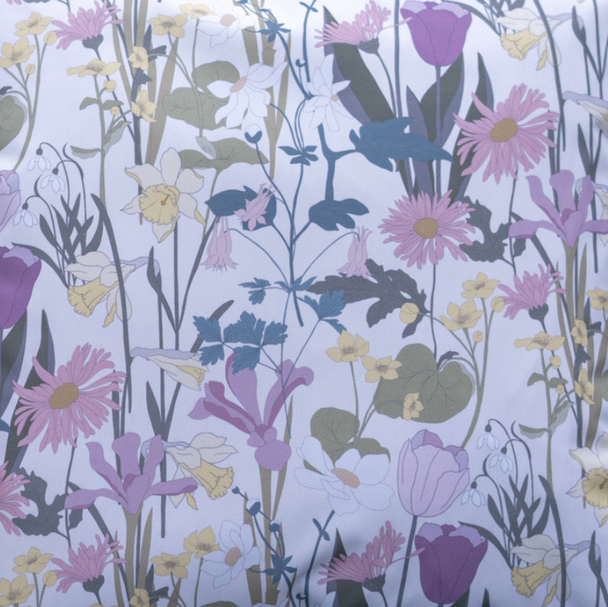 Premium Quality Water and Stain-Resistant Fabric - English Garden Floral Design