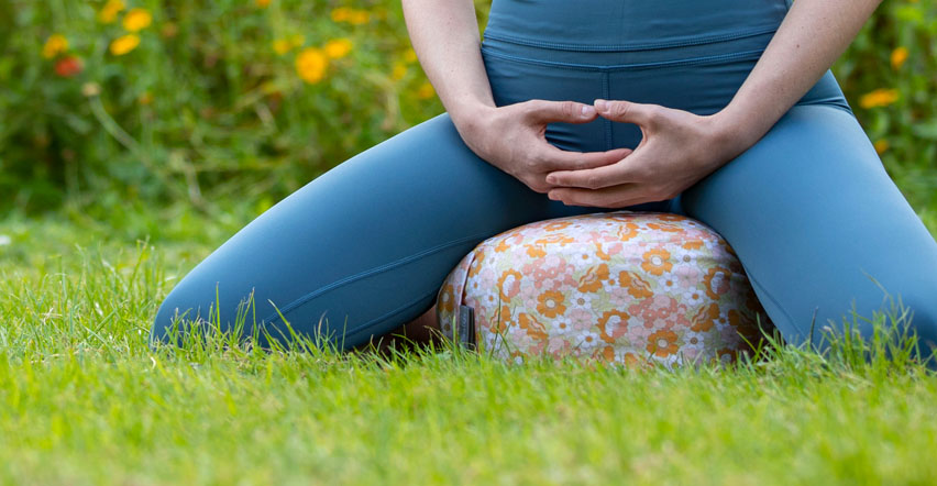 Lotus Flower Zafu Meditation Cushion - Barefoot Yoga Co.