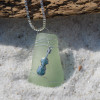 Custom Handmade Genuine Sea Glass Necklace with a Silver Cello Charm - Choose the Color - Frosted, Green, Brown, or Aqua