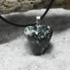 Custom Tumbled Green Sardonyx Stone Necklace - Choose Sterling Silver Chain or Leather Cord - Quantity of 1