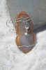 Custom Handmade Agate Slice Ornament with Silver Wiccan Chalice Charm - Choose Your Agate Slice Color