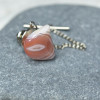 Custom Apricot Agate Stone Tie Tack Handmade - Quantity of 1