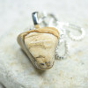 Custom Tumbled Picture Jasper Stone Necklace - Choose Sterling Silver Chain or Leather Cord - Quantity of 1