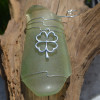 Shamrock on a Surf Tumbled Sea Glass Ornament - Choose Your Color Sea Glass Frosted, Green, and Brown - Made to Order