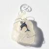 Wire Wrapped Dolphin Sea Glass Christmas Ornament