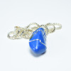 Wire Wrapped Blue Howlite Stone Necklace