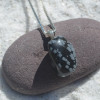 Tumbled Snowflake Obsidian Pendant