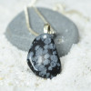 Snowflake Obsidian Stone Pendant