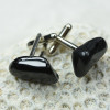 Black Tourmaline Stone Cufflinks