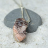 Wire Wrapped Tumbled Crazy Lace Agate Necklace