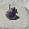 Tumbled Banded Amethyst Stone Tie Tack