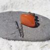 Carnelian Stone Tie Clip