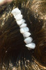 Tumbled Blue Lace Agate Stone Hair Combs (Quantity of 2) - Made to Order